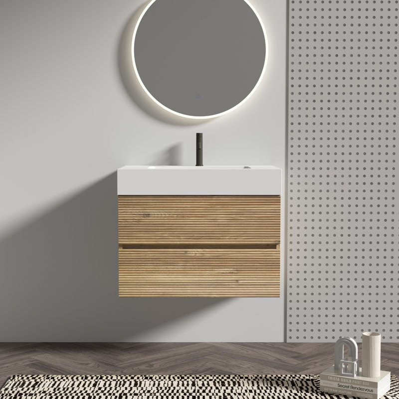 Meuble-lavabo de salle de bain avec lavabo à quartz et tiroirs souples, 30"