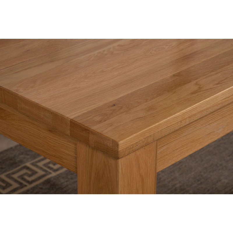 Anayansi Oak Solid Wood Dining Table, 77"H x 127"L x 82"W