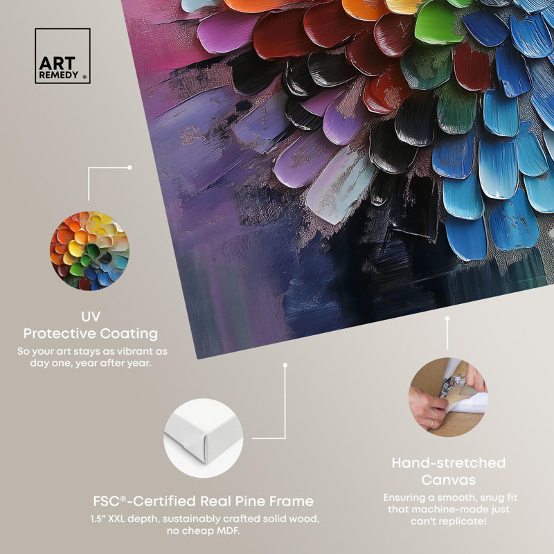 «Elysian Colorbloom Canvas», art abstrait moderne par Art Remedy, H 12 po x l 12 po x P 1,5 po, Toile tendue