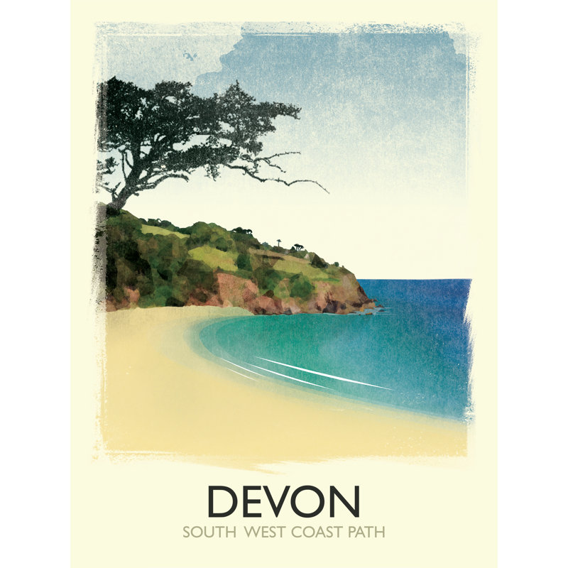 Devon South West Coast Path - Print, No Frame, 40 cm H x 30 cm W x 1 cm D