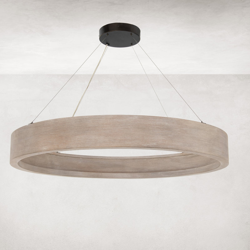 Baum 1 - Light Chandelier, 25" H x 48.5" W x 48.5" D, Black Oak