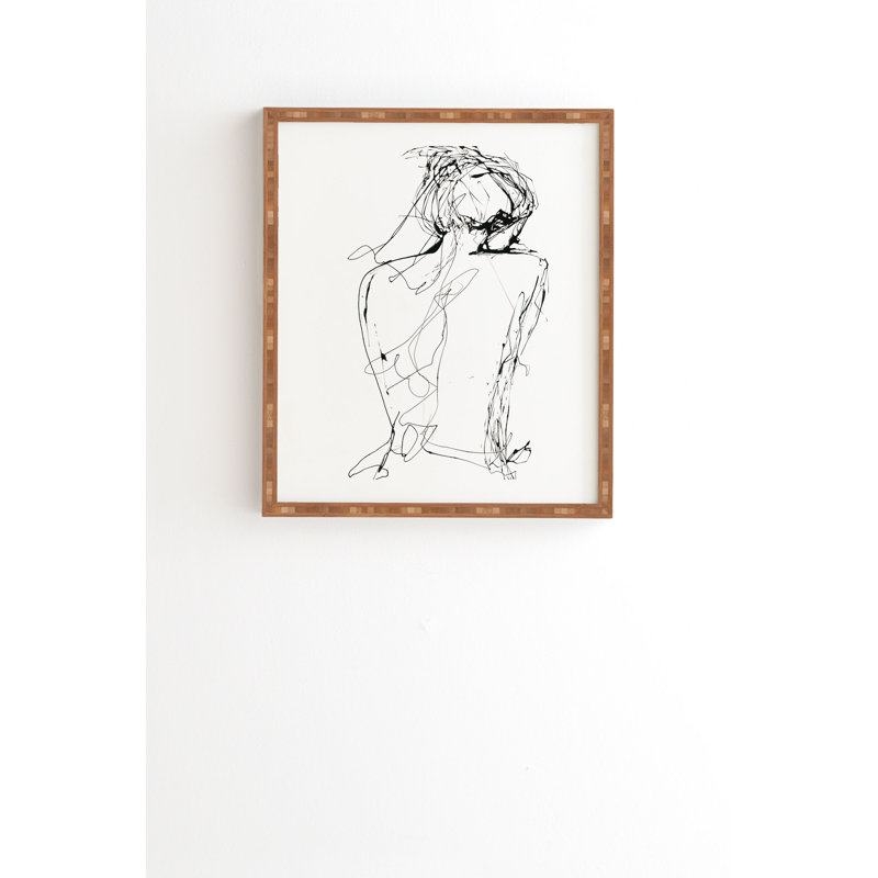 " Virginia " by Elodie Bachelier, 20" H x 20" W x 2" D, Bamboo Framed
