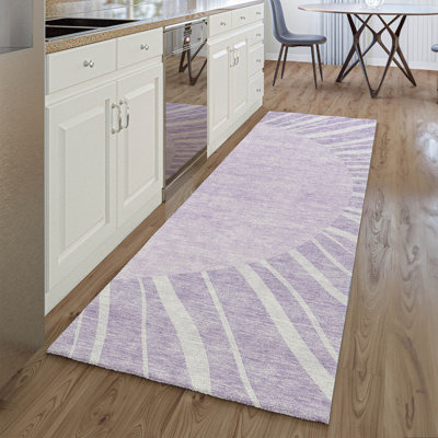 Tapis lavande Prisco lavable à la machine de qualité supérieure