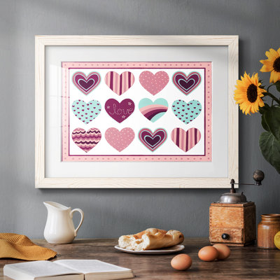 Collection Sweet Valentine A - Art mural mat et encadré sous verre acrylique, grand salon