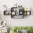  Wooden Square Floating Cube Wall Shelves - 3 Box Mounted Rectangle Bookcase for Storage and Display - Modern Decorative Intersecting Shelves for Living Room, Bedroom Decor-280852677