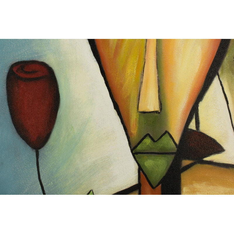 Hand -painted acrylic painting Amorous Walk