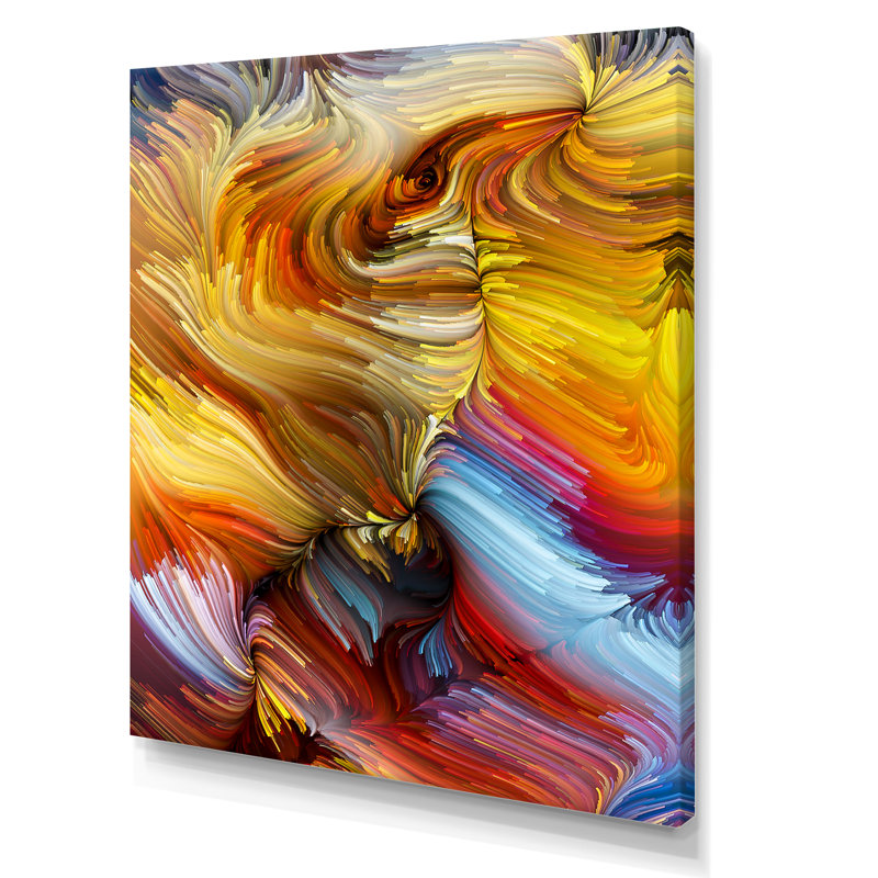 Art mural moderne sur toile, H 20 po x l 12 po x P 1 po, Toile tendue