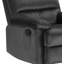 Fauteuil inclinable manuel rembourré avec accoudoirs rembourrés Davis-461570241