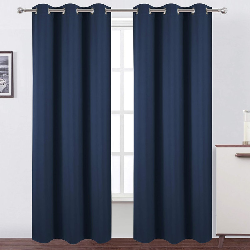 Curtain Pair, 42" W x 63" L, Black