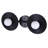 Payton 2 Light Vanity Matte Black With Opal Glass Shades-949779781