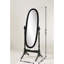 Grand miroir doré de style grand avec base en bois et base ovale en verre