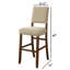 Chaise de bar de style rustique 2 pièces avec siège et dossier rembourrés avec garniture cloutée et finition chêne rustique