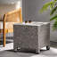 Accent Table - 18"X18"X18" Cube Table, Black Pe And Iron, Modern No Assembly & Iron Side 18"X18"X18", Practical Assembly--470926099