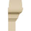 L 24 po x H 7 po x P 3 po arche de segment 3 rayons avec fronton en uréthane Sunburst Signature, brun clair apprêté-102752213