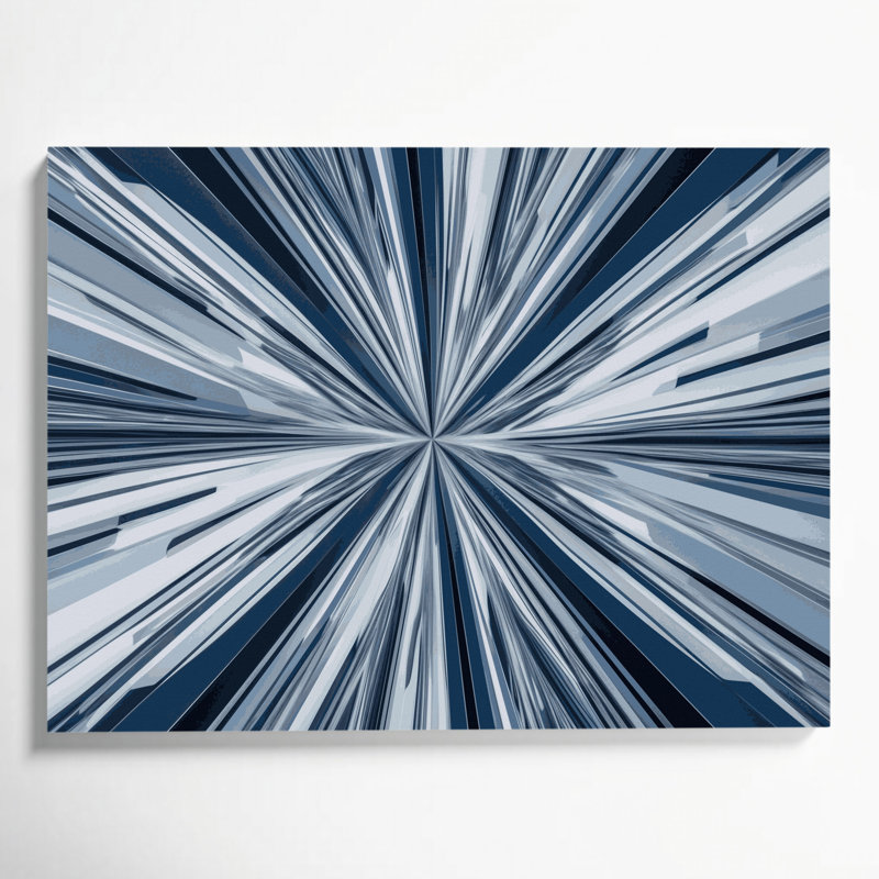 Op Art 51 Grey Canvas Wall Art, 24" H x 36" W