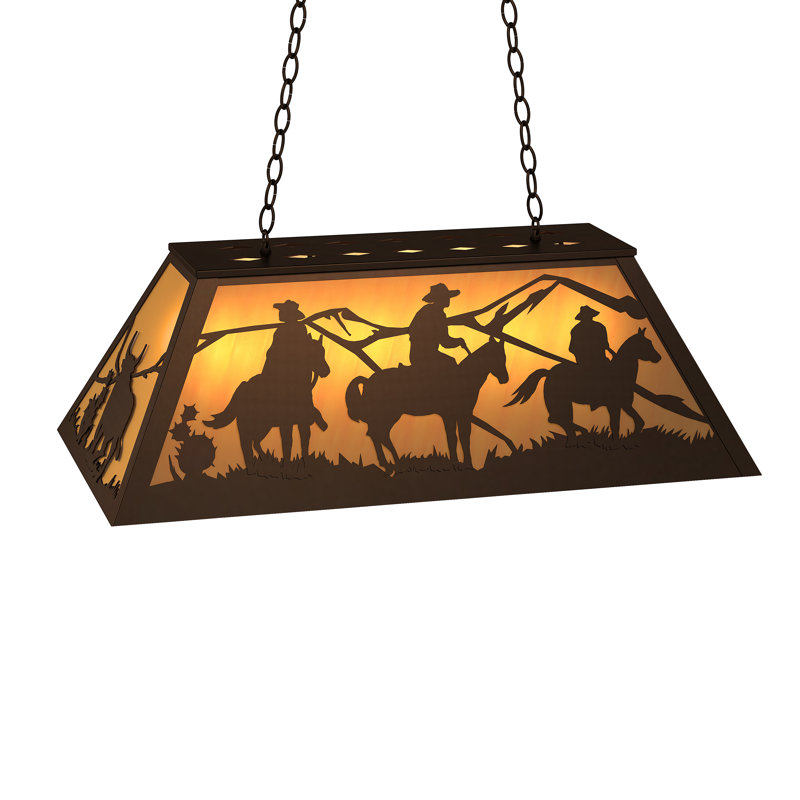 33" Long Rustlers Oblong Pendant
