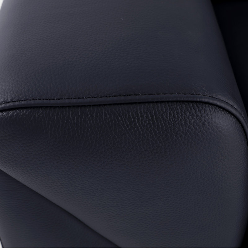Chaise en cuir italien à grain supérieur, Noir