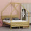 House Shape Bed for Kids with Storage Drawers, Headboard and Simple Assembly-1297345163