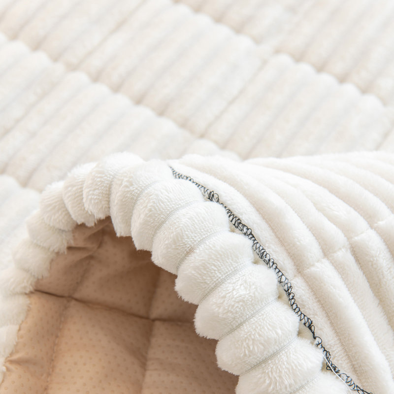 Housse pour fauteuil en velours côtelé, Blanc