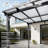 18 ft. W x 10 ft. D Hardtop Sloping Roof Pergola Gazebo, Outdoor Aluminum Frame Pergola for Patio or Backyard-125368476