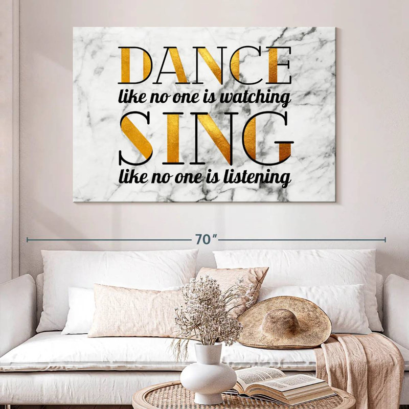 Tergel Dance And Sing Quotes, H 34 po x l 51 po