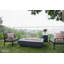 Hampton Outdoor Concrete Fire Pit 45,000 BTU Dark Grey - Includes Lava Rocks & PVC Cover