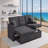 76.5" Linen Blend Upholstered Sectional With Pull-Out Bed And Chaise Storage-816543231