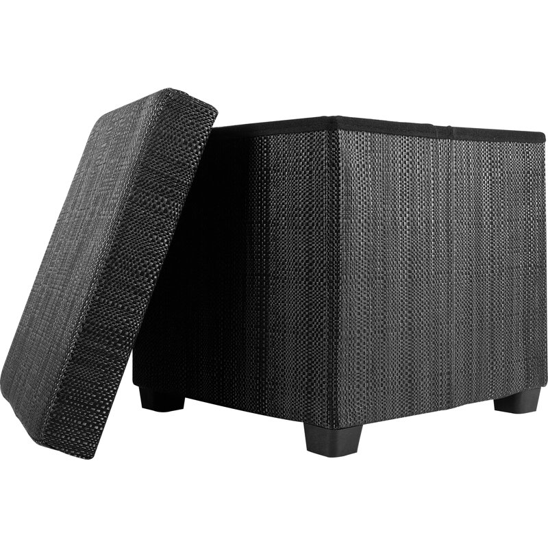 Outdoor Cube Seat 38 x 38 x 38 cm, Black
