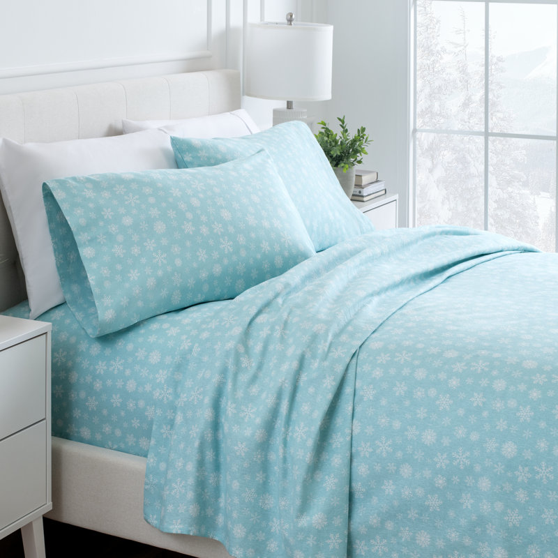 Ensemble de literie en flanelle 100 % coton, Ensemble de draps pour lit simple TG + un drap-hou