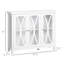Buffet blanc, avec 3 portes en verre trempé, tablette réglable, buffet pour la salle à manger, buffet pour le bar du salon, armoire blanche, rangement polyvalent