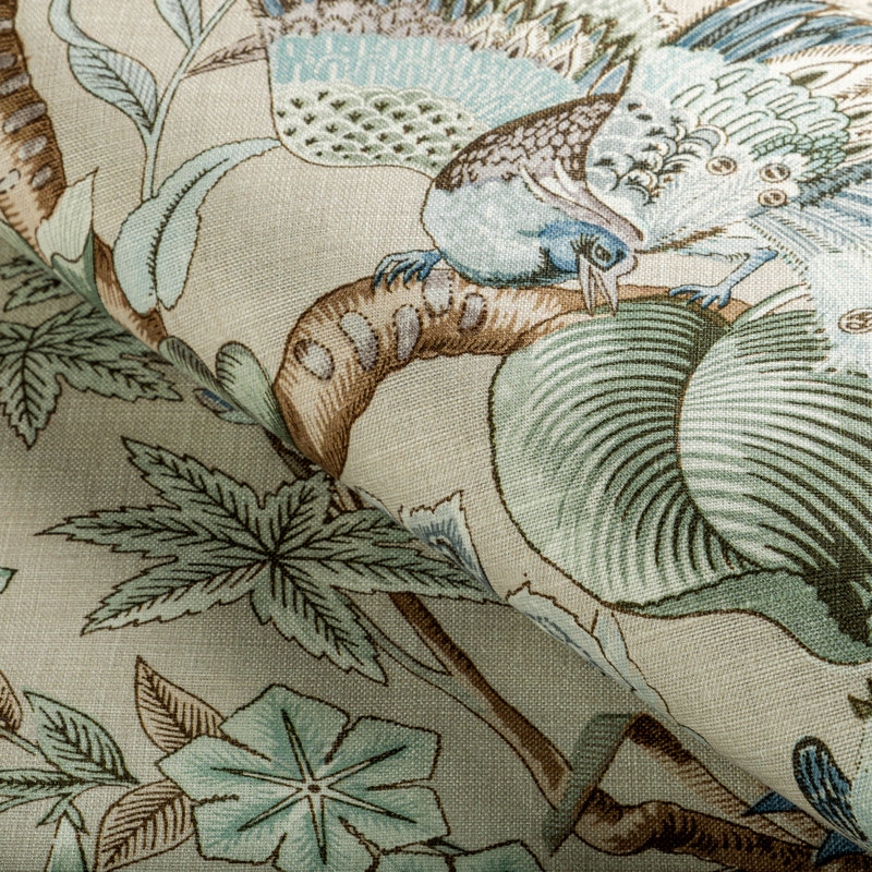 Arcadia Greenfield Print Fabric, Sky