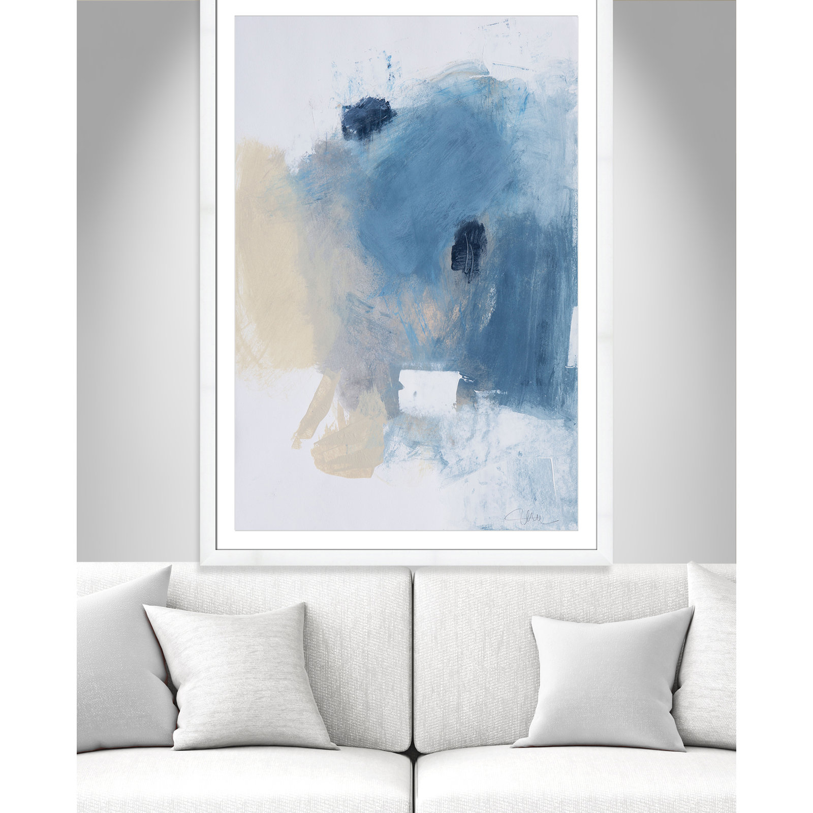 Runa "Coastal Carnival I" Print, White Single Picture Framed Paper, White, 55" H x 39" W x 1.25" D