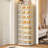 16 Pair Plastic Stackable Shoe Storage Cabinet For Entryway Easy Assembly-1064241713