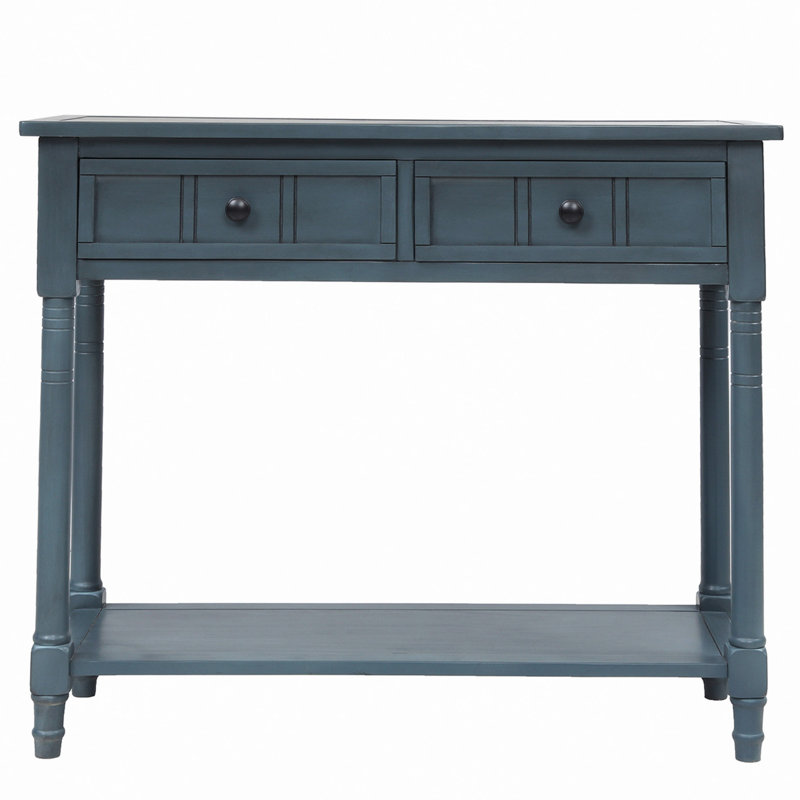 Console en bois massif 36 po Nedlands, Bleu marine