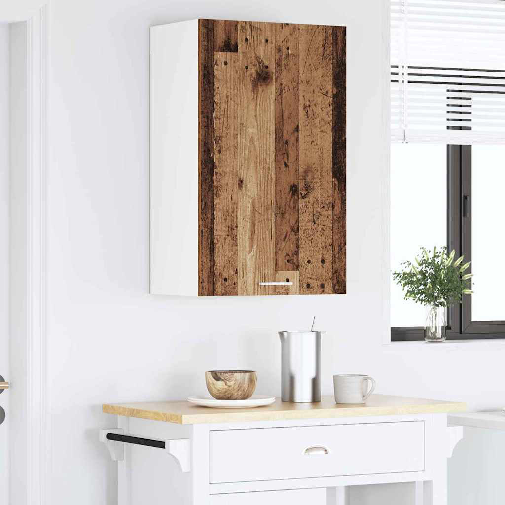 Vidaxl Hanging Cabinet Riga Artisan Oak And White 40 X 31 X 80 Cm