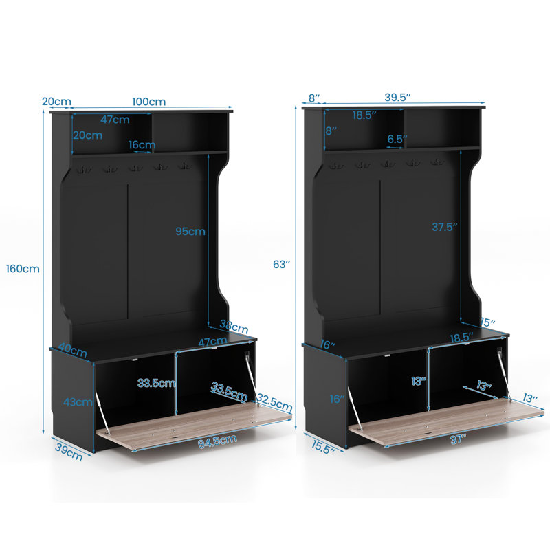 Alojzia 1 Door Manufactured Wood Wardrobe