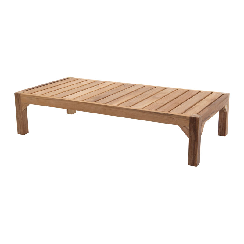 Portingale Outdoor Teak Ottoman, Camel