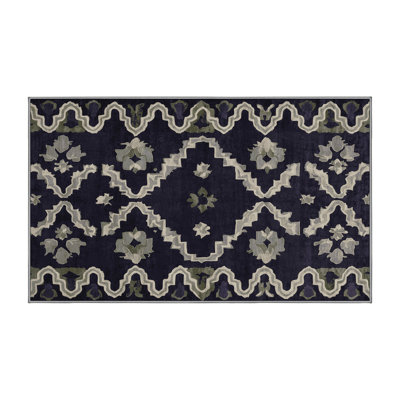 Tapis mauve lavable à la machine