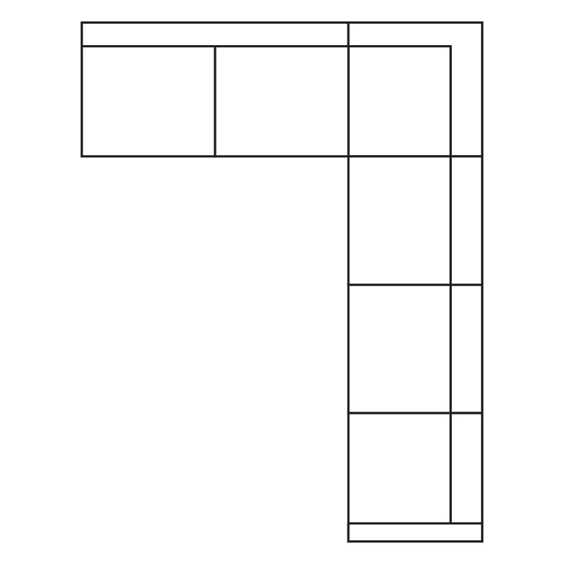 Canapé modulaire d'angle symétrique en similicuir de 117 po de largeur Huskins