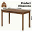 Bureau en bois de noyer massif de 48 pouces avec plateau pour clavier - Table d'écriture / ordinateur simple et moderne pour le bureau à domicile et les petits espaces