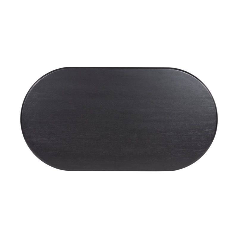 Paden Coffee Table, 17" H x 27" L x 51" W, Aged Black Acacia