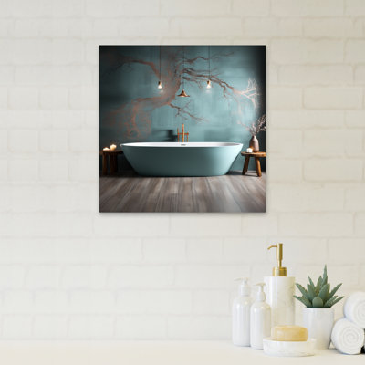 Aqua Bathroom Zen Tranquillity - Bathroom Wall Art