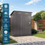 5X3 FT Metal Outdoor Storage Shed with Pitched Roof and Lockable Door