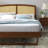 Sierra Cane and Wood Platform Bed with Angular Legs-1361105004-1464664693