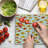 Ambesonne Autumn Cutting Board Large Size Fallen Maple Leaves Pattern White and Multicolor