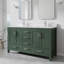 Meuble-lavabo double autoportant 60 po avec plateau en marbre 60 po entièrement assemblé-1775006135