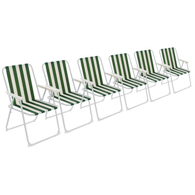 Harbour Housewares Folding Metal Beach Chairs