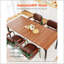 Table de salle à manger rectangulaire 71 pouces, table de cuisine en bois robuste pour 6 à 8 personnes, conception durable et spacieuse, parfaite pour les repas de famille et les rassemblements