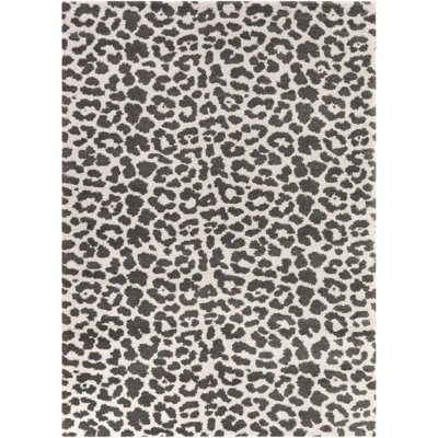 Leo Grey Global Glam Animal Print Area Rug