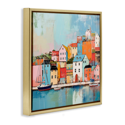 Peinture de quartier bord de mer